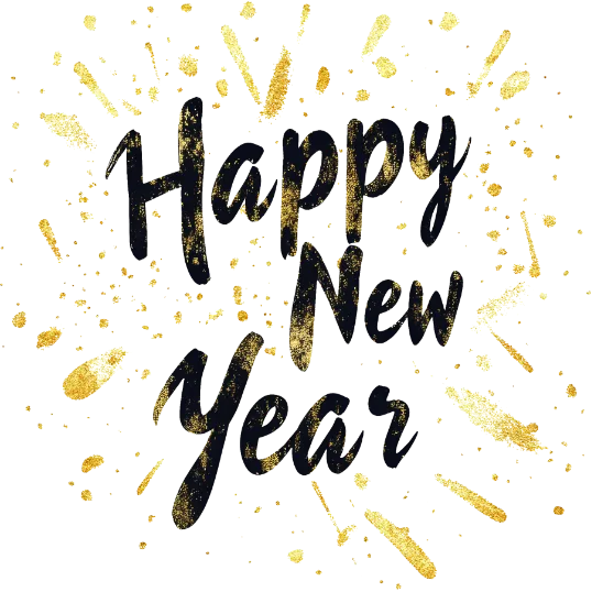 Happy New Year - Golden And Black Celebrations