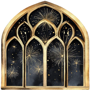 Golden Fireworks - Golden And Black Celebrations