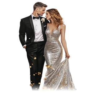 Couple Celebrating New Year 2025