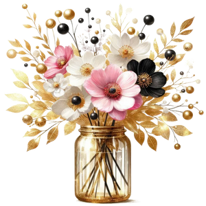 New Year Golden Blossom Harmony