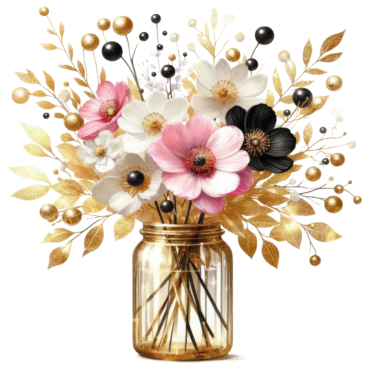 New Year Golden Blossom Harmony
