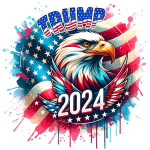 Trump 2024 - USA Flag And Bald Eagle Painting