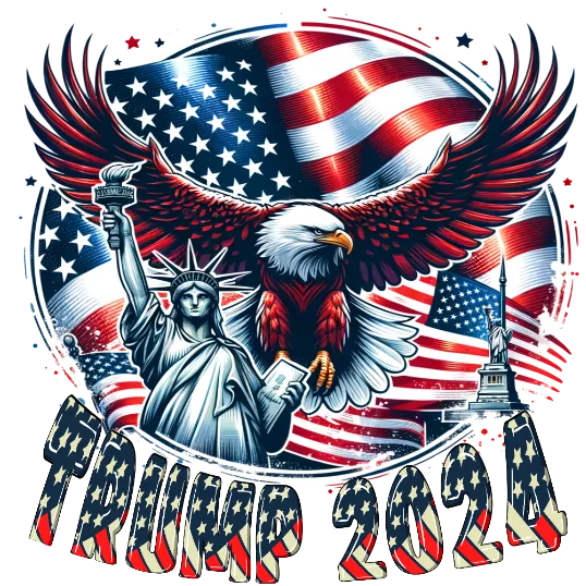 Soaring Eagle And Liberty - Trump 2024