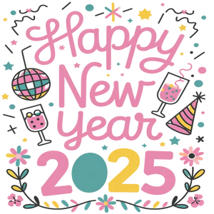 Happy New Year 2025 - Pastel Colors