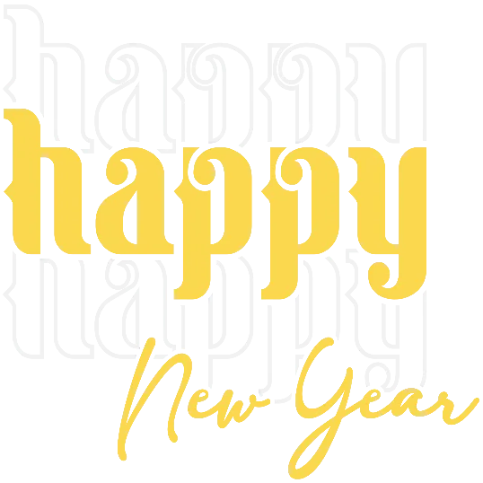 Happy New Year - Yellow
