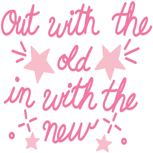 Out With The Old, In With The New - Pastel New Years