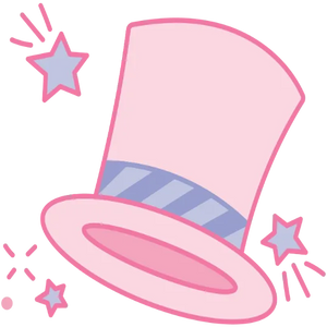 Pink Sparkling Hat - Pastel New Years