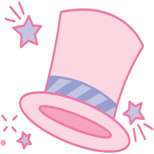 Pink Sparkling Hat - Pastel New Years