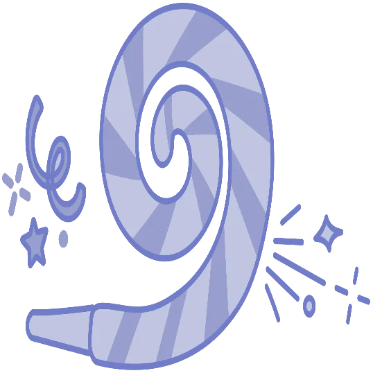 Party Horn - Pastel New Years