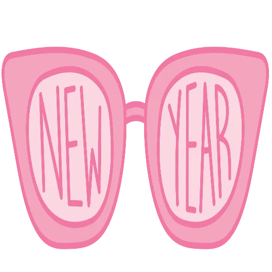 New Year Sunglasses - Pastel New Years