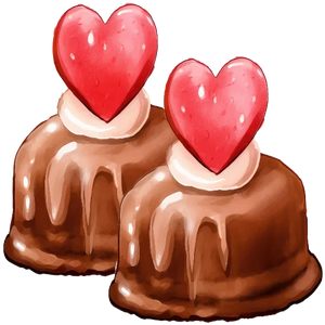 Cakes With Heart Topping