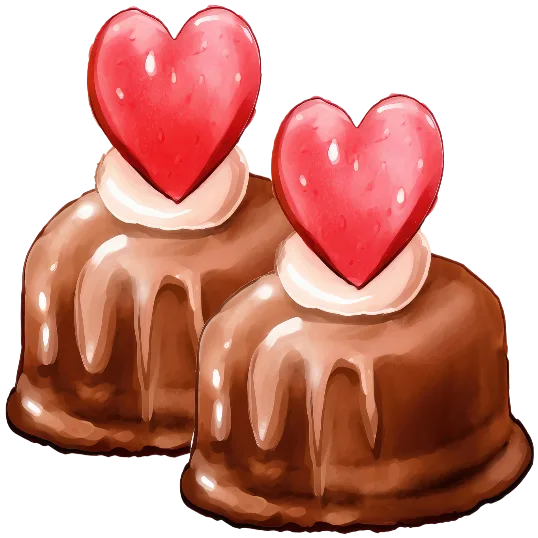 Cakes With Heart Topping