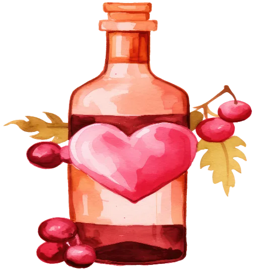 Cherry And Heart Drink