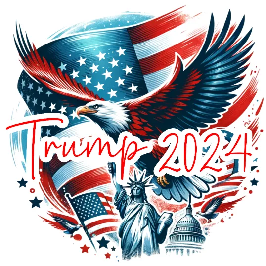 Soaring Eagle And Landmarks - Trump 2024