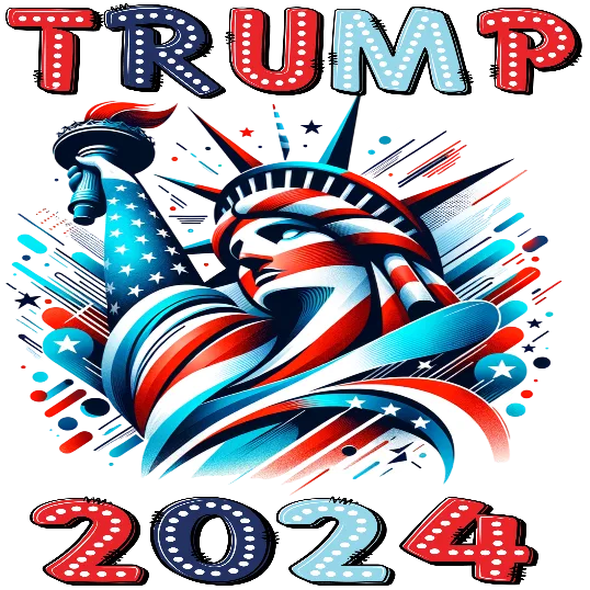 Trump 2024 - Statue Of Liberty USA Colors