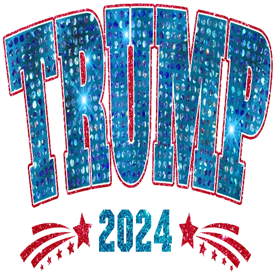 Trump 2024 - Glittery Blue