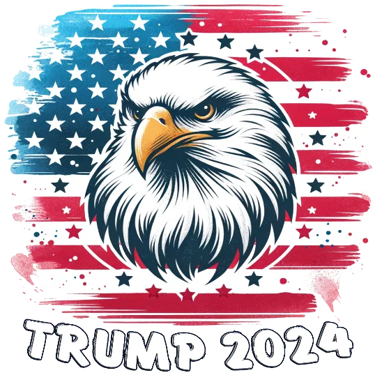 Bald Eagle Trump 2024 Painted