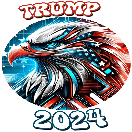 Star Sprangled Majestic Bald Eagle - Trump 2024