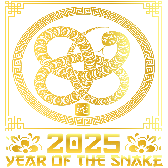 Golden Serpent Emblem - 2025 Year Of The Snake