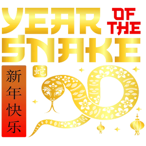 Golden Snake Knot Design - Lunar New Year