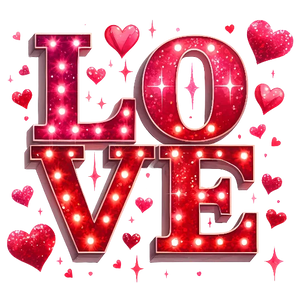 3D - Glittery Love