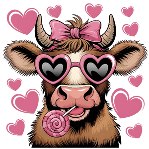 Valentine\'s Sassy Highland Cow
