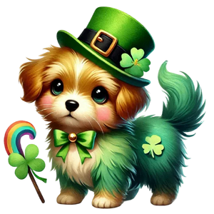 Lucky Clover Pup - Cute St. Patrick\'s Animals