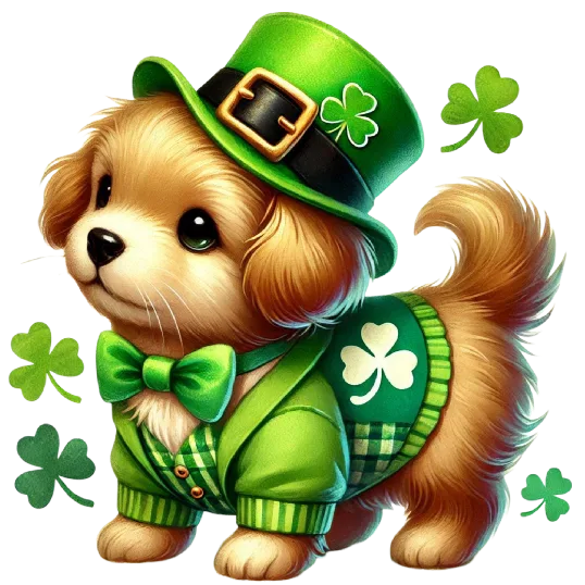 Clover Pup - Cute St. Patrick\'s Animals