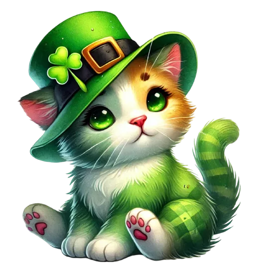 Baby Kitten - Cute St. Patrick\'s Animals
