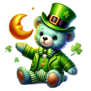 Green Teddy Bear - Cute St. Patrick\'s Animals