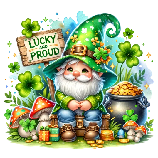 Lucky And Proud - St. Patrick\'s Gnomes