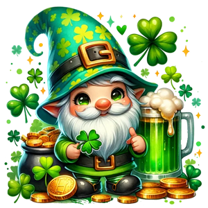 Jolly Drinking St. Patrick\'s Gnome