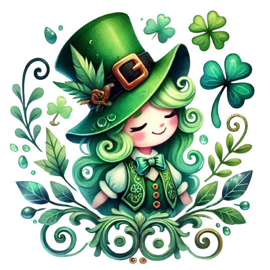 Whimsical Clover Maiden