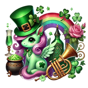 Whimsical Shamrock Steed