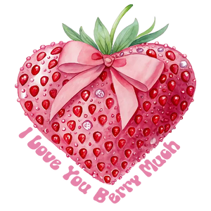I Love You Berry Much - Heart Strawberry