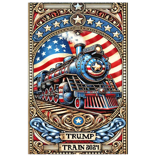 USA Themed Train - Trump 2024 Card