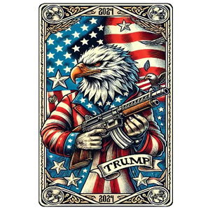 Eagle With AK - Trump 2024 Card