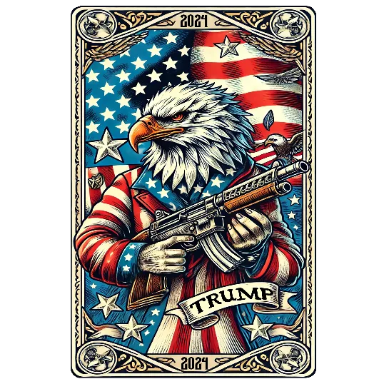 Eagle With AK - Trump 2024 Card