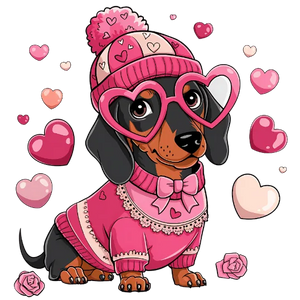Valentine Dachshund Dog