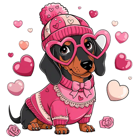Valentine Dachshund Dog