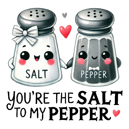 You're the salt to my pepper