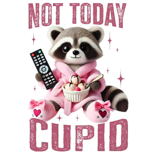 Not Today Cupid Raccoon