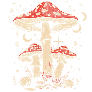 Boho Retro Hippie Mushrooms Natural