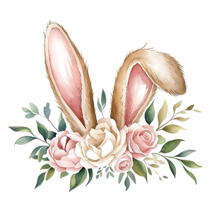 Blush Floral Easter Ears