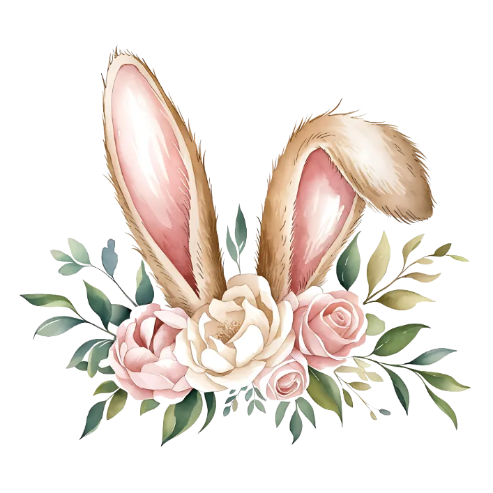 Blush Floral Easter Ears