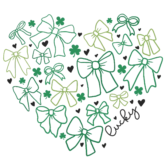 Saint Patrick's Day Coquette Heart