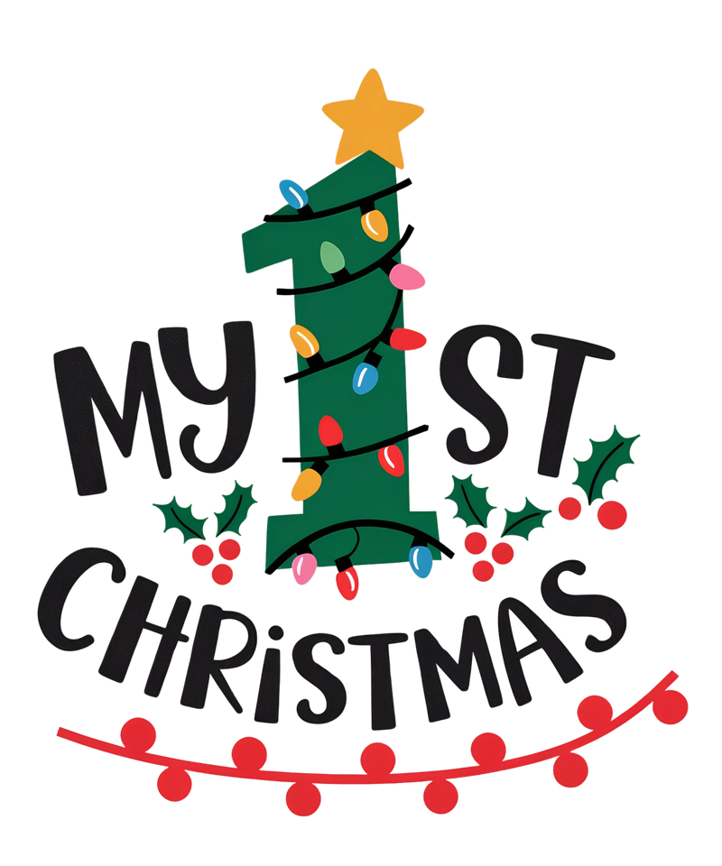My First Christmas - Festive Tree Design