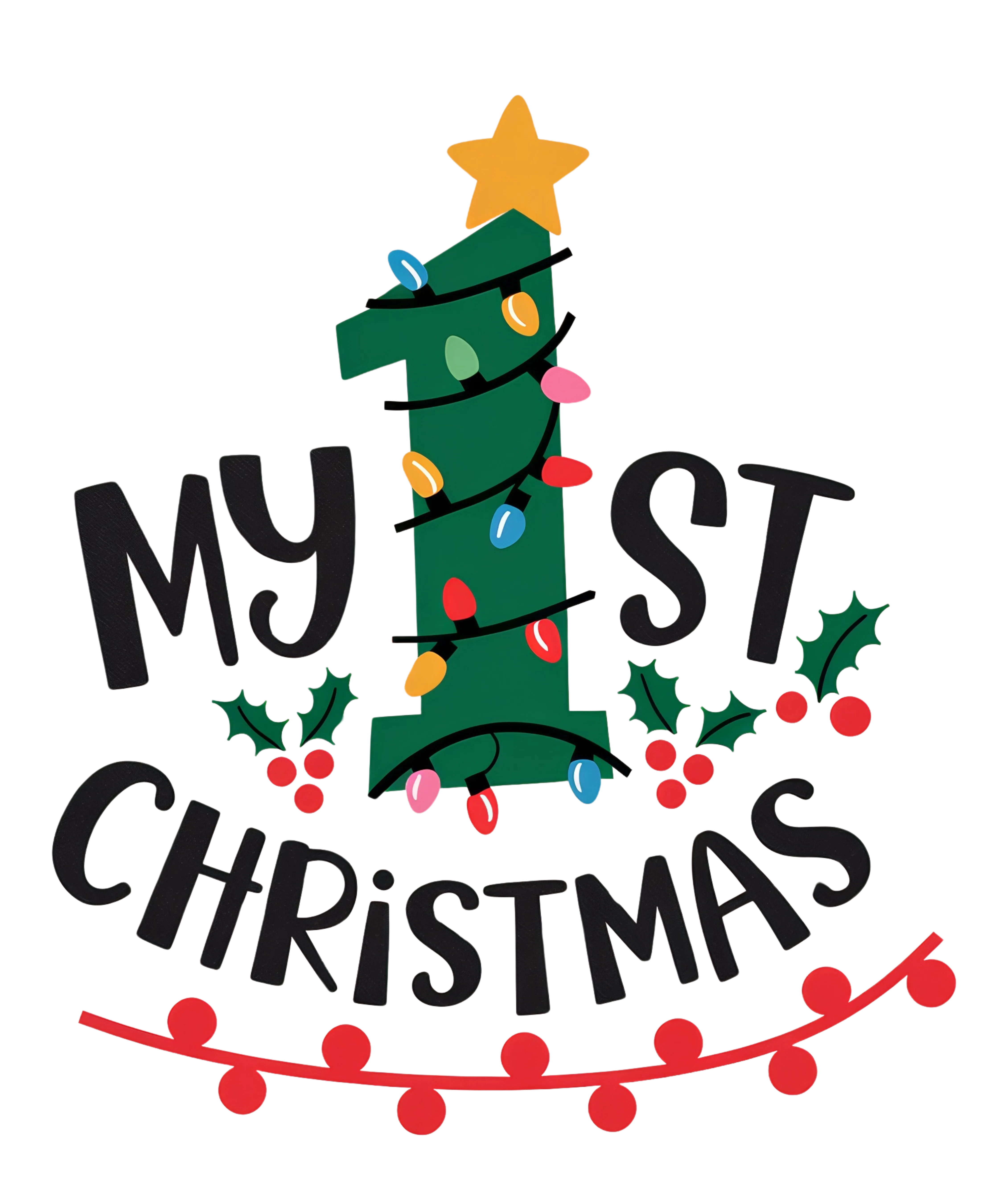 My First Christmas - Festive Tree Design