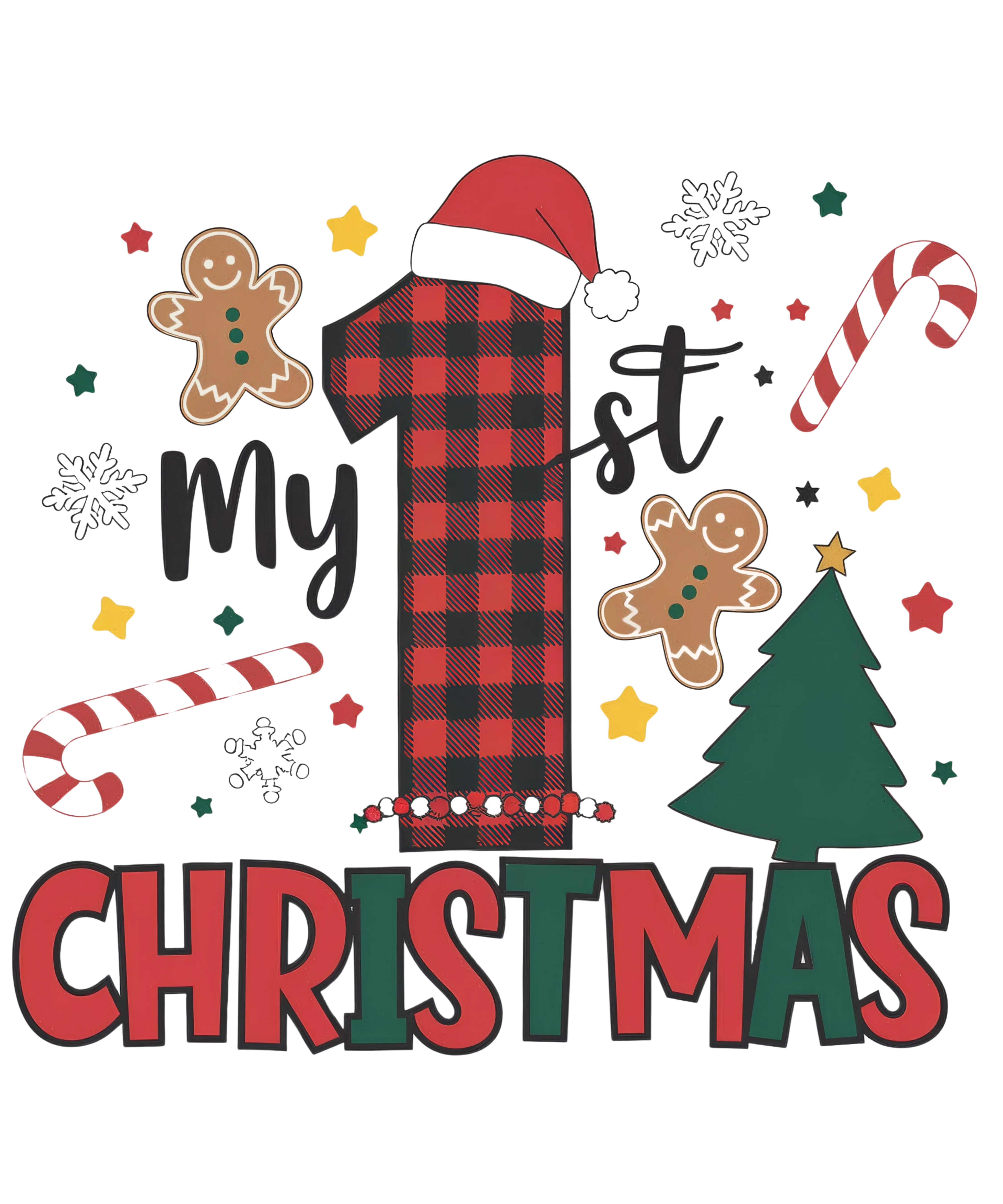 My First Christmas with Gingerbread and Candy Canes.