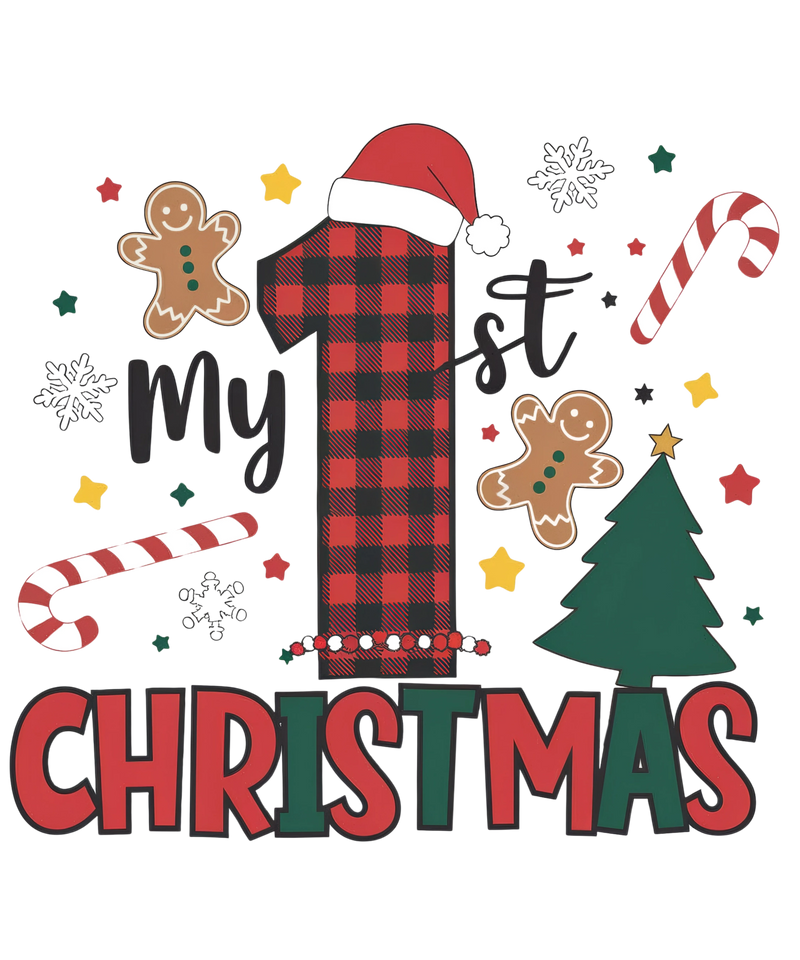 My First Christmas with Gingerbread and Candy Canes.